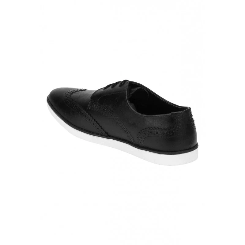 Men Black Brogue Shoes - Image 5
