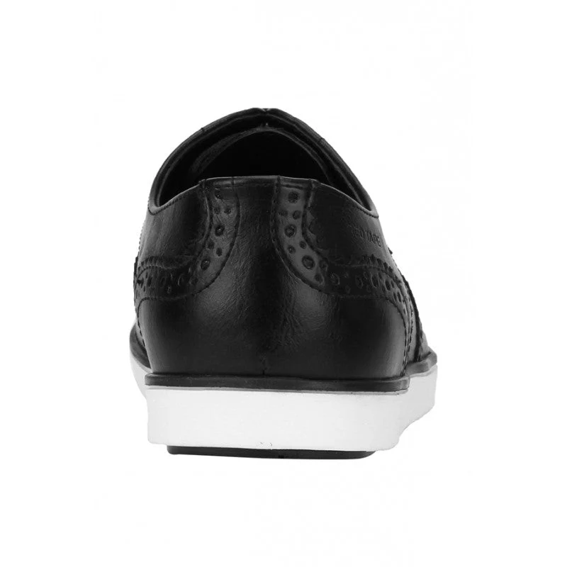 Men Black Brogue Shoes - Image 6