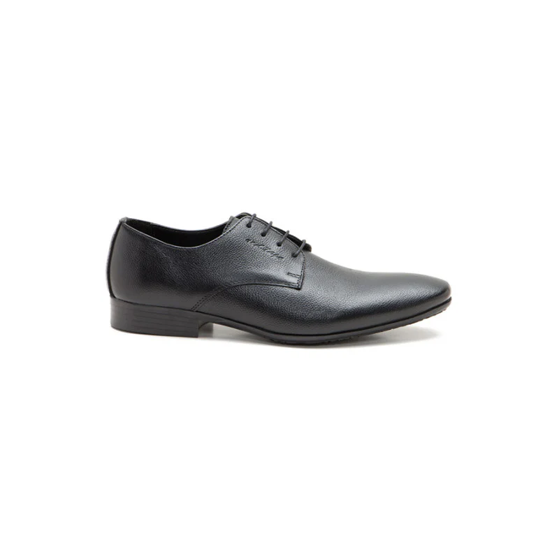 Men Black Derby Shoes - Image 2