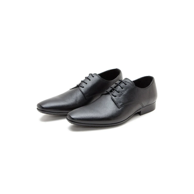 Men Black Derby Shoes - Image 4