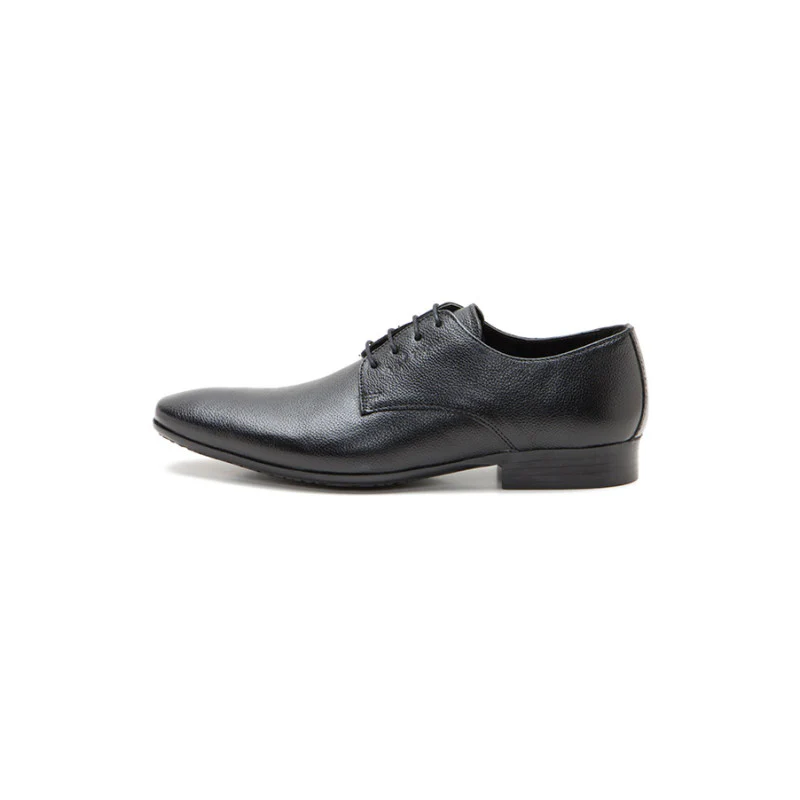 Men Black Derby Shoes - Image 5