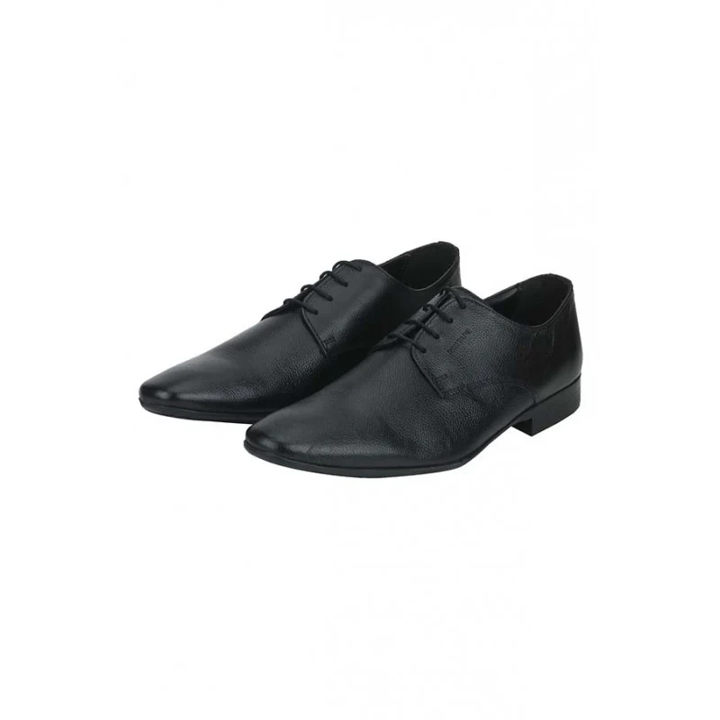 Men Black Derby Shoes - Image 3