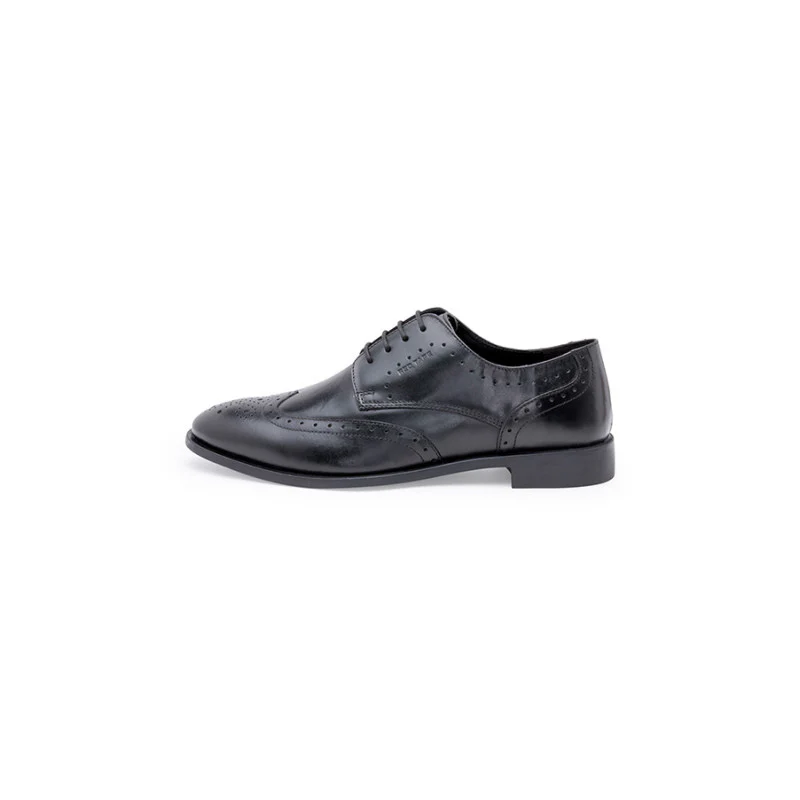 Men Black Derby Shoes - Image 4