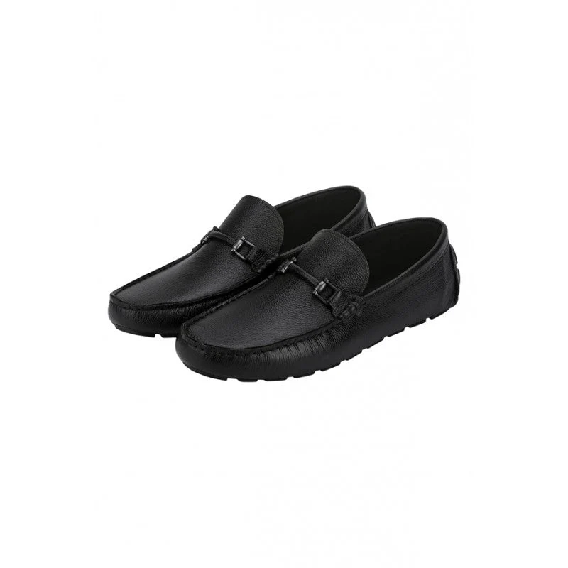 Men Black Driving Shoes - Image 4