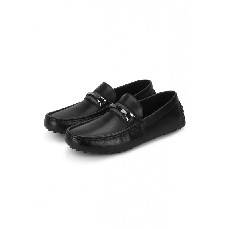 Men Black Driving Shoes - Image 4