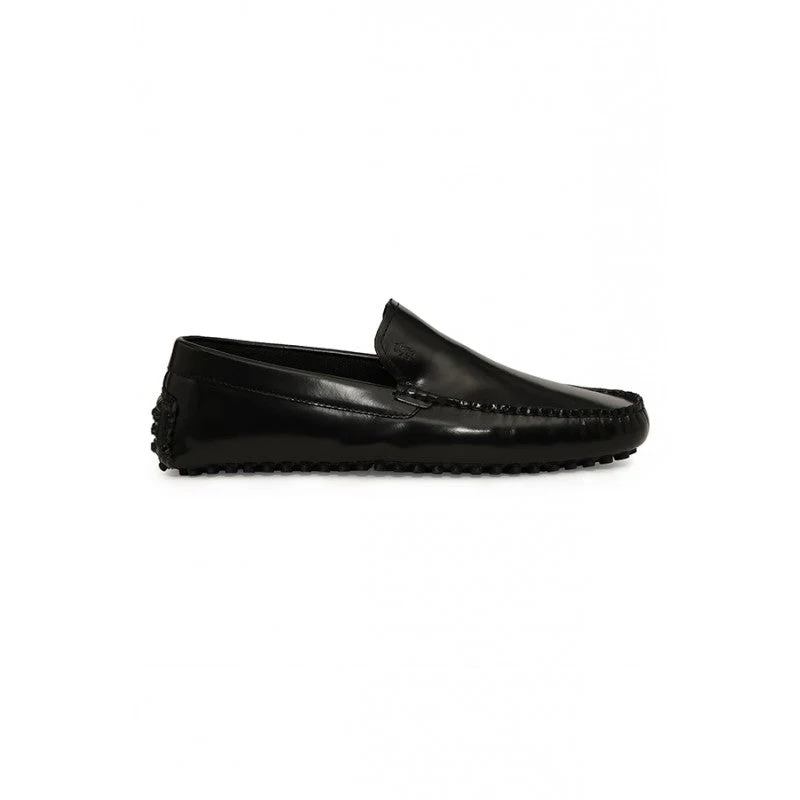 Men Black Driving Shoes - Image 3