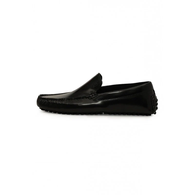Men Black Driving Shoes - Image 4