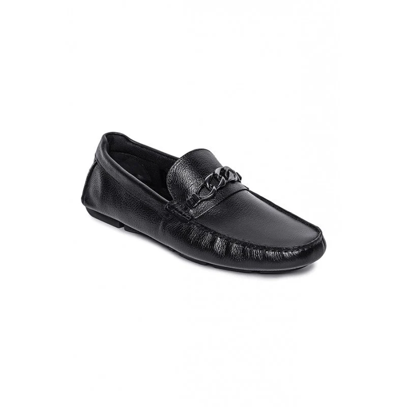 Men Black Driving Shoes - Image 2