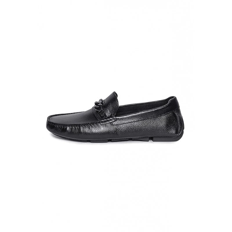 Men Black Driving Shoes - Image 4