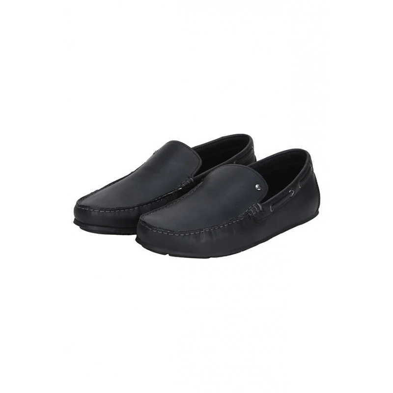 Men Black Loafers - Image 3