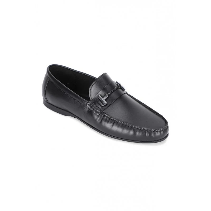 Men Black Loafers - Image 2