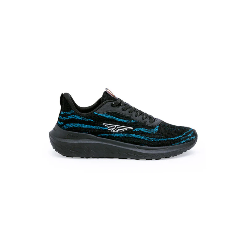 Men Black/Sea Blue Walking Shoes - Image 3