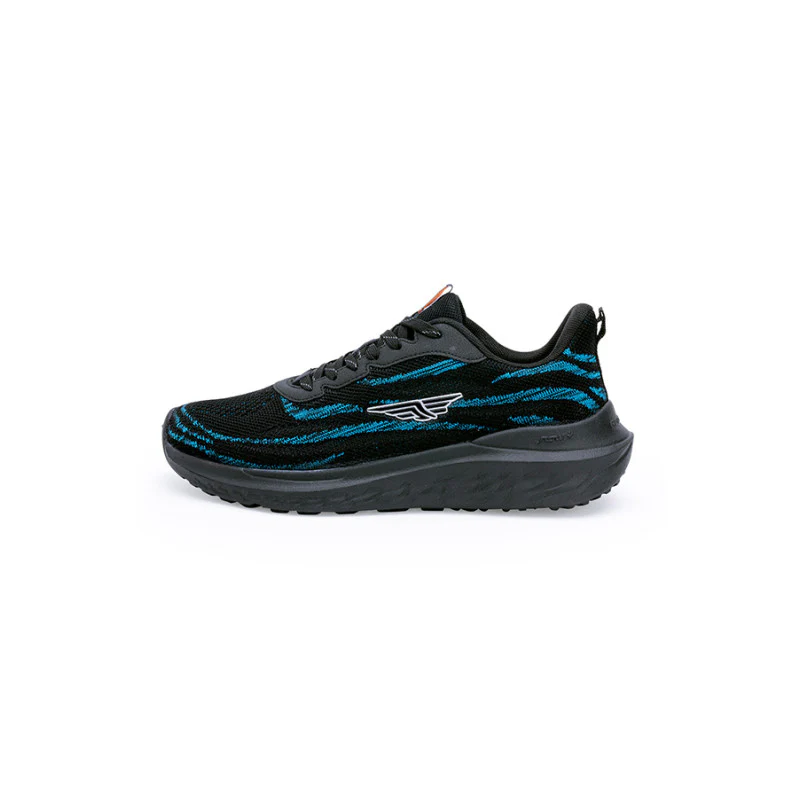 Men Black/Sea Blue Walking Shoes - Image 4