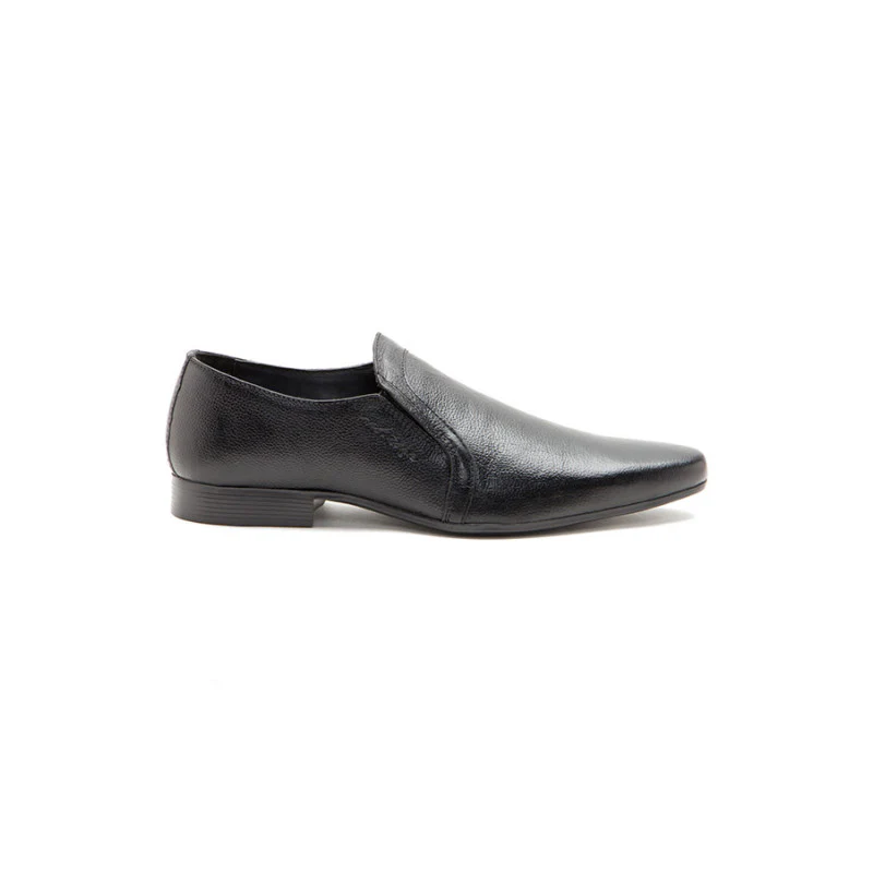 Men Black Slip On Shoes - Image 2