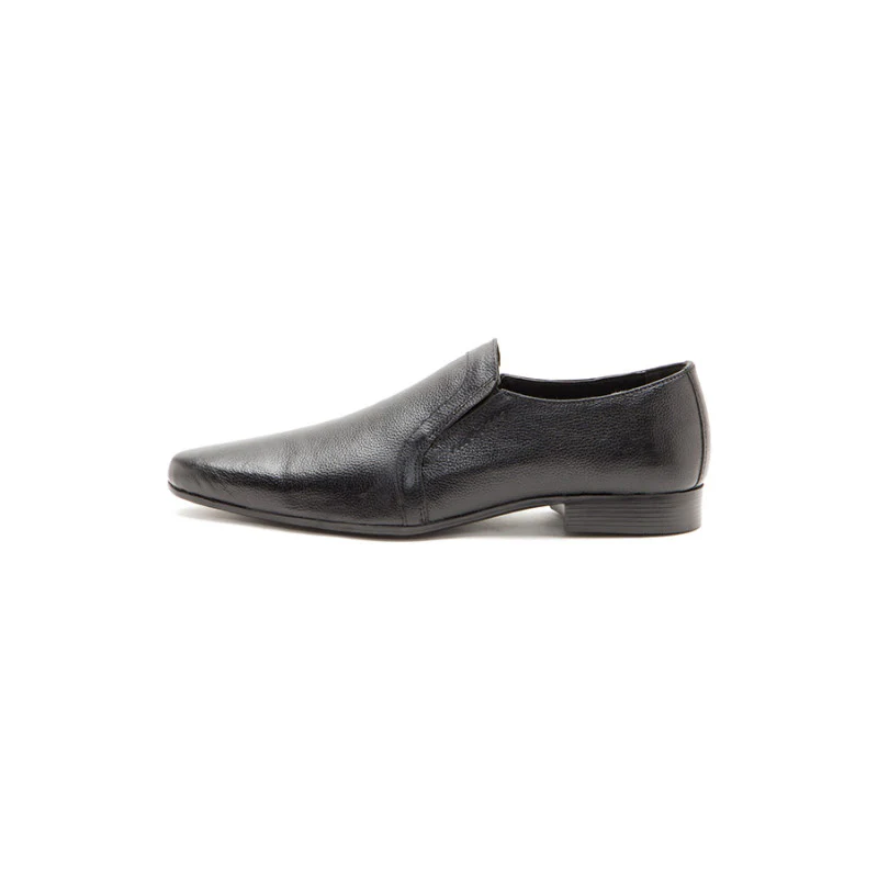 Men Black Slip On Shoes - Image 5