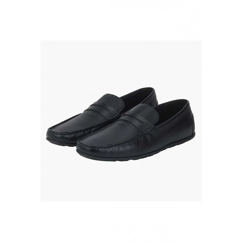 Men Black Slip On Shoes - Image 3