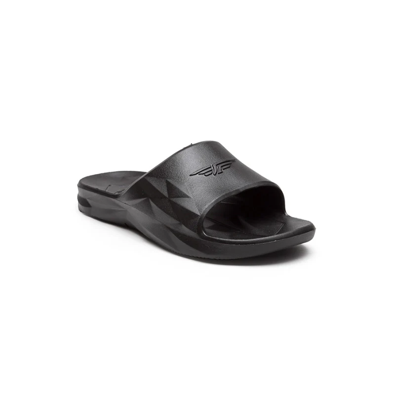 Men Black Solid Sunnies Sliders - Image 2