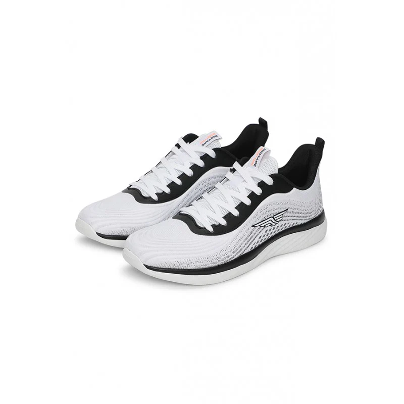 Men Black & White Walking Shoes - Image 5