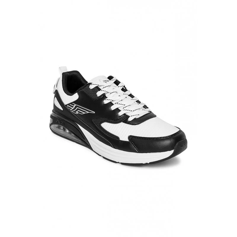 Men Black & White Walking Shoes - Image 2