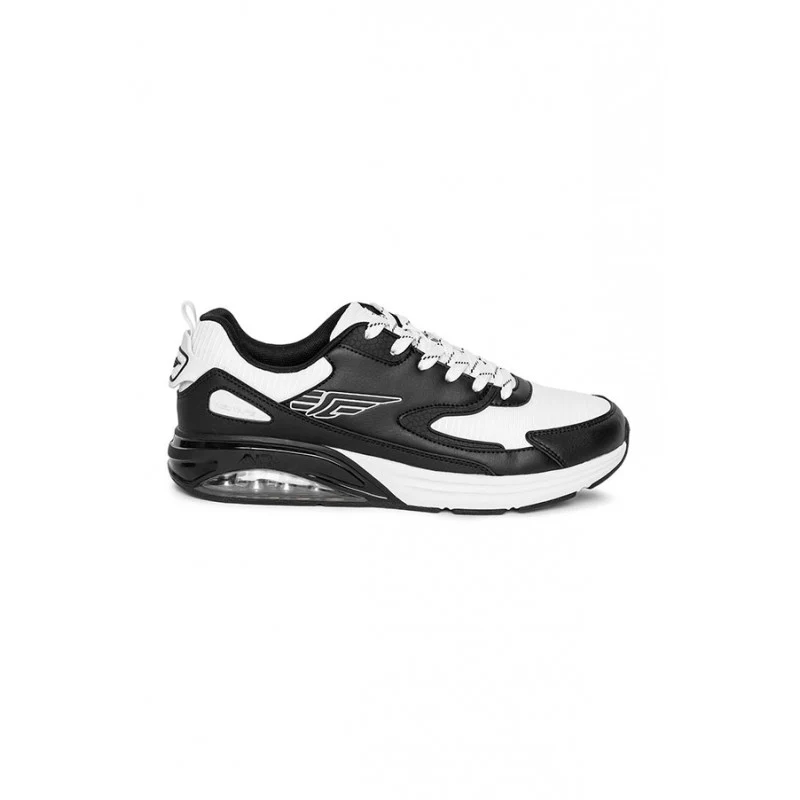 Men Black & White Walking Shoes - Image 3