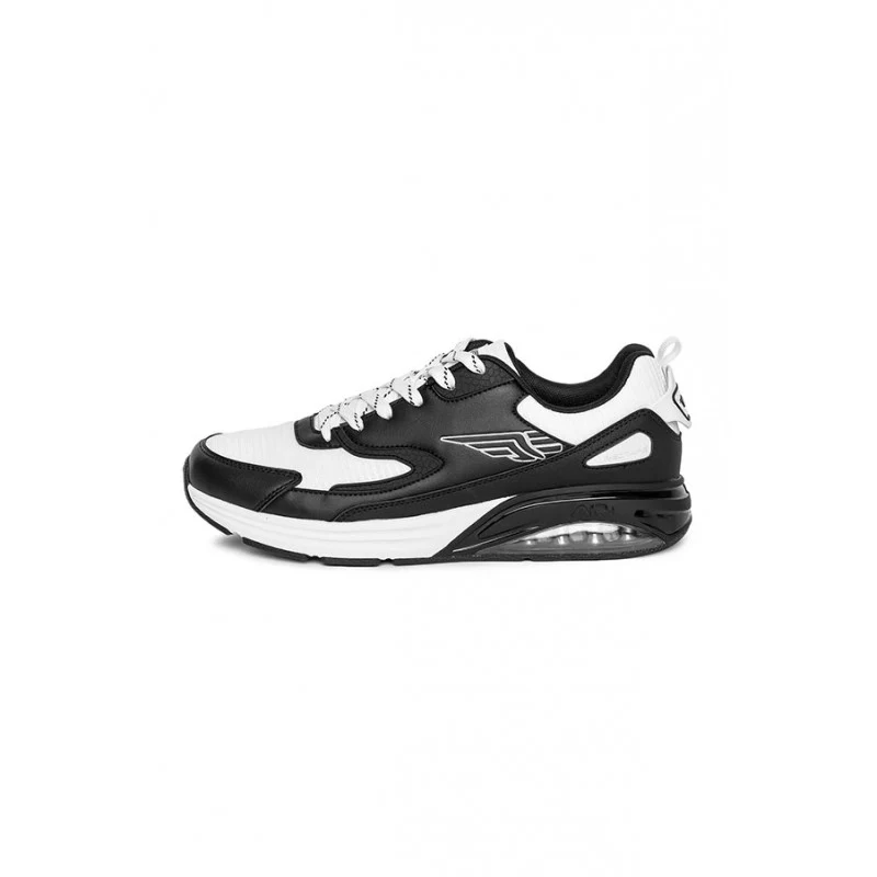 Men Black & White Walking Shoes - Image 4