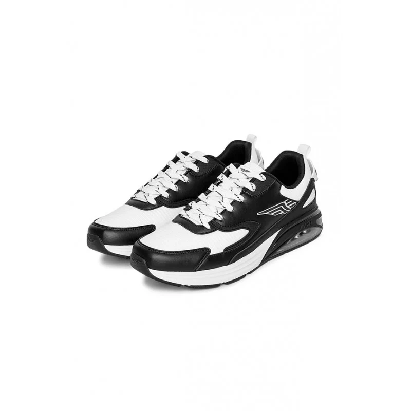 Men Black & White Walking Shoes - Image 5