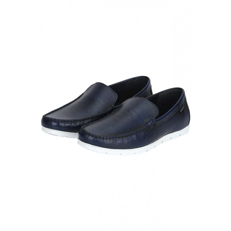 Men Blue Loafers - Image 3