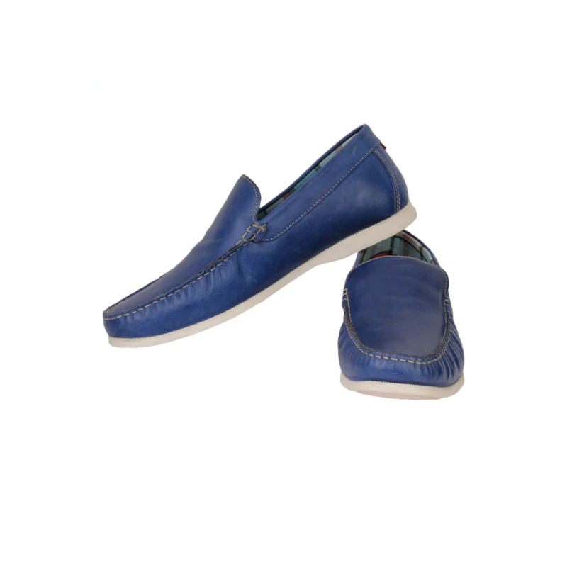 Men Blue Loafers - Image 3