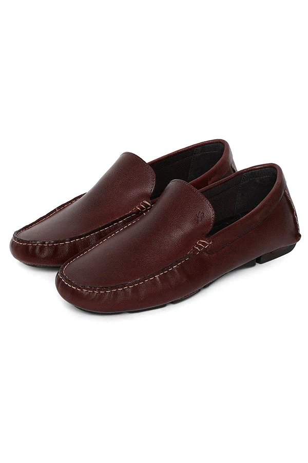Men Bordo Loafers - Image 4