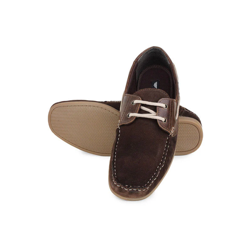 Men Brown Boat Shoes - Image 3