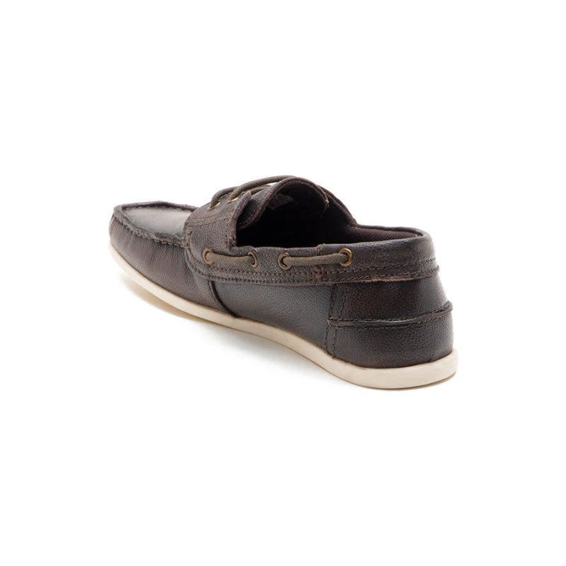 Men Brown Boat Shoes - Image 6