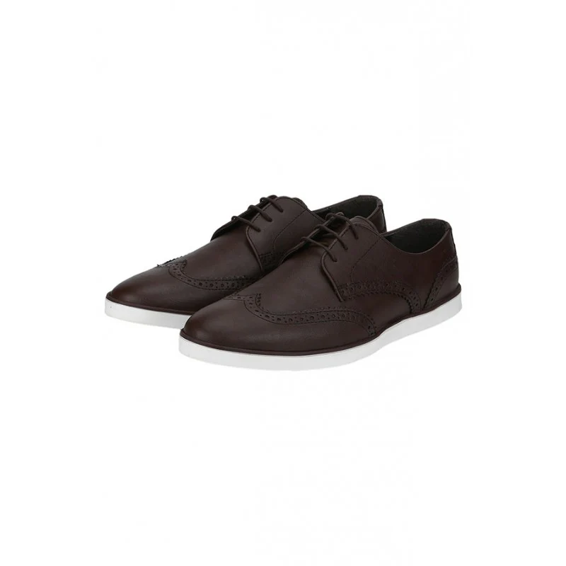 Men Brown Brogue Shoes - Image 3