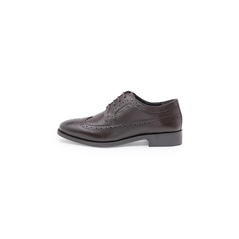 Men Brown Brogue Shoes - Image 4