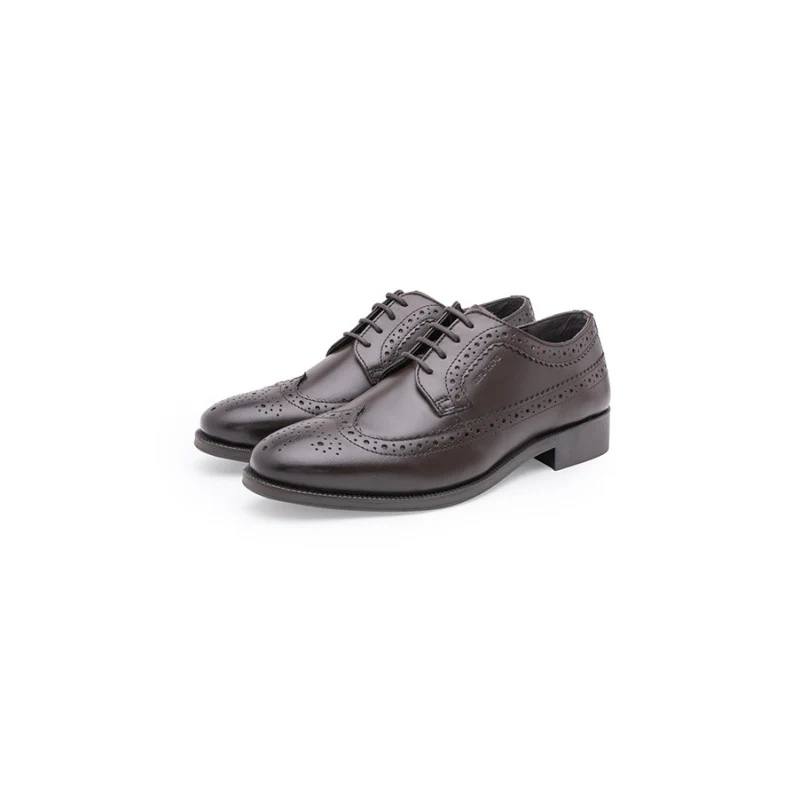 Men Brown Brogue Shoes - Image 5