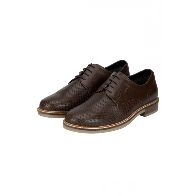 Men Brown Derby Shoes - Image 3