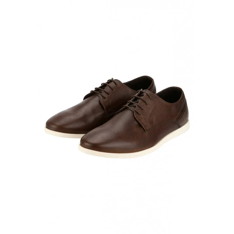 Men Brown Derby Shoes - Image 5