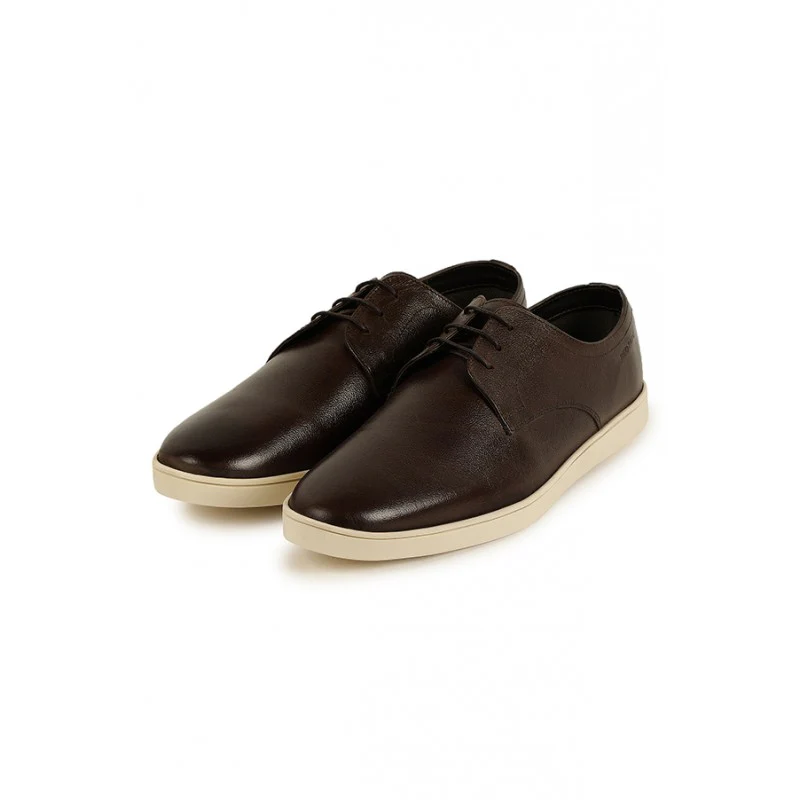 Men Brown Derby Shoes - Image 4