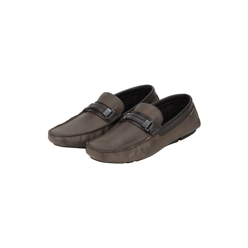 Men Brown Driving Shoes - Image 3