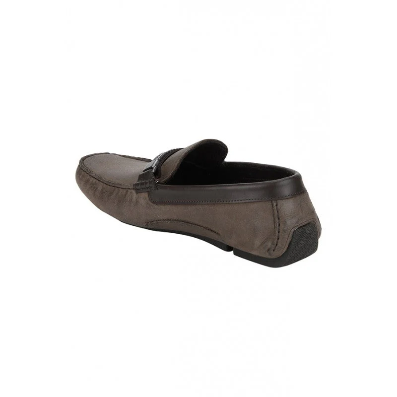 Men Brown Driving Shoes - Image 5
