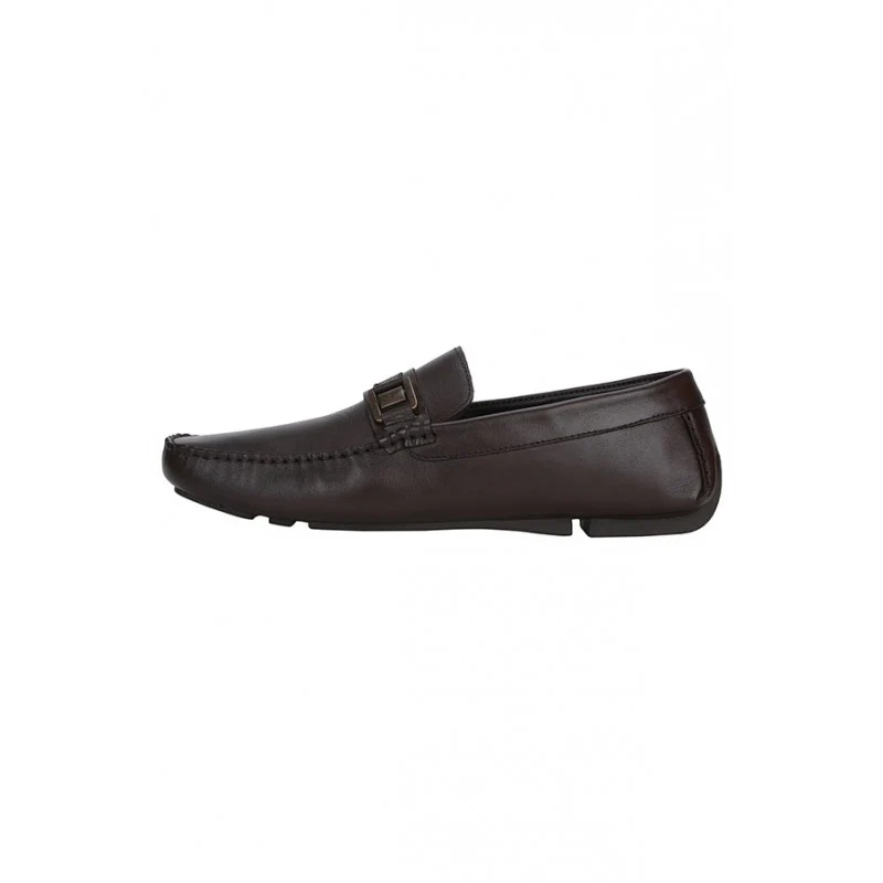 Men Brown Driving Shoes - Image 4