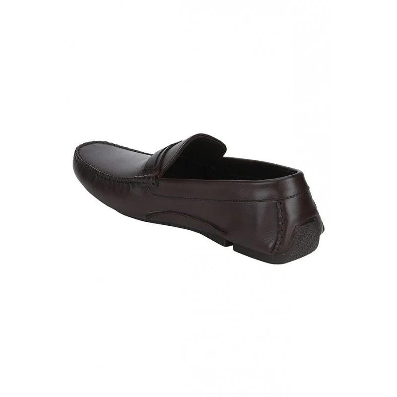 Men Brown Driving Shoes - Image 5