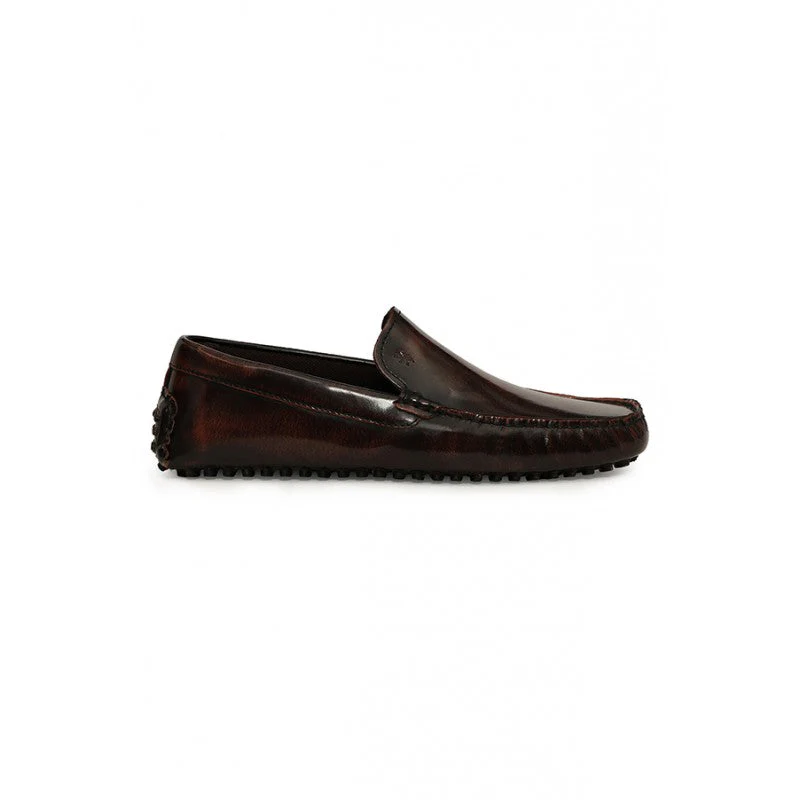 Men Brown Driving Shoes - Image 2