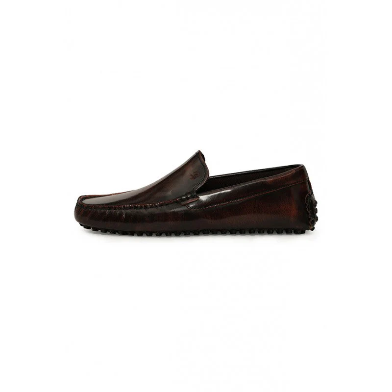 Men Brown Driving Shoes - Image 3