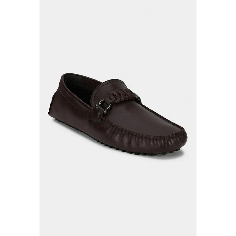 Men Brown Driving Shoes - Image 2