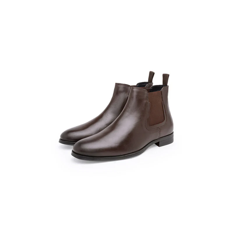 Men Brown Genuine Leather Boots - Image 5
