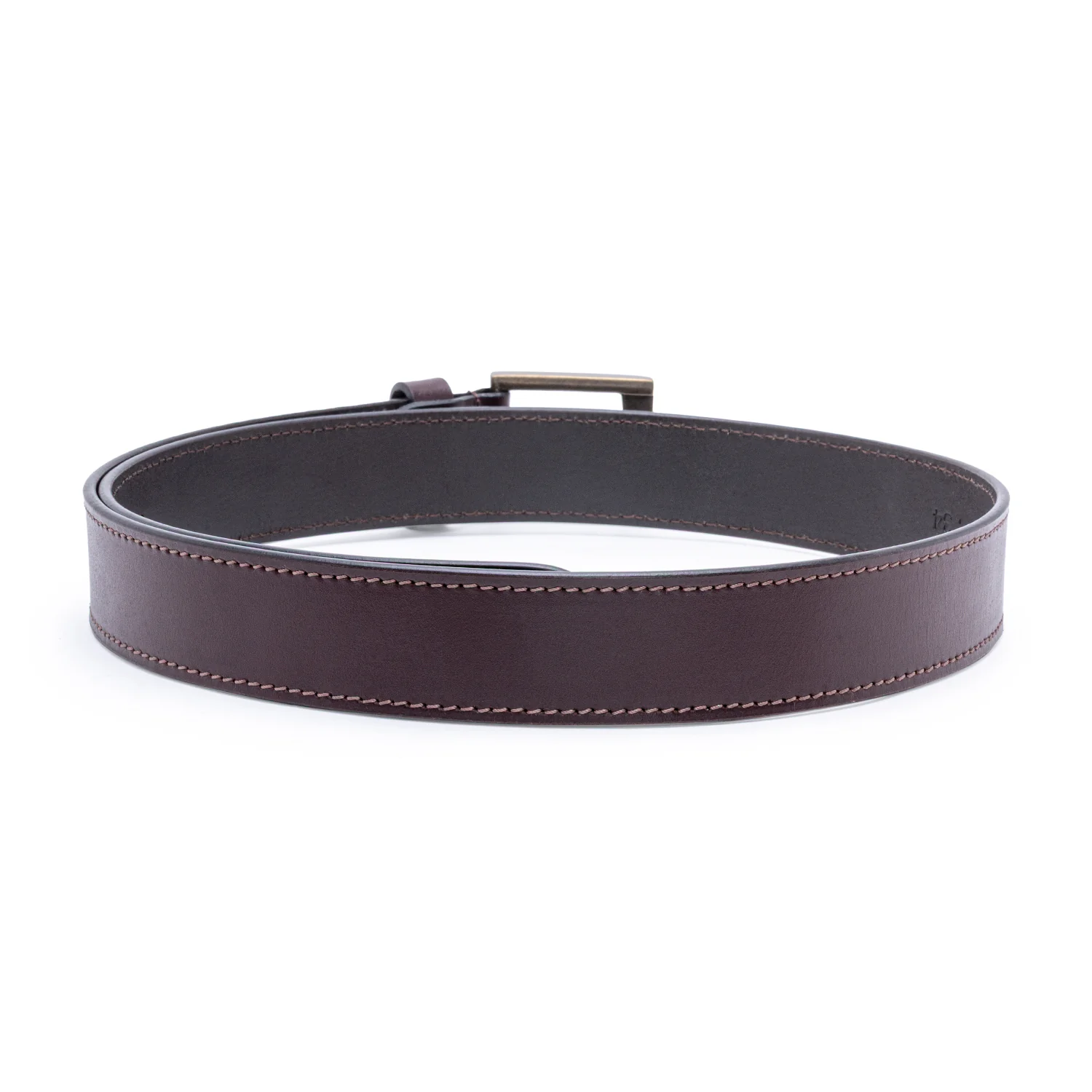 Men Brown Leather Belt - Image 5
