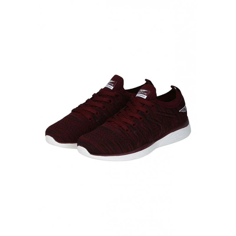 Men Burgundy Running Shoes - Image 3