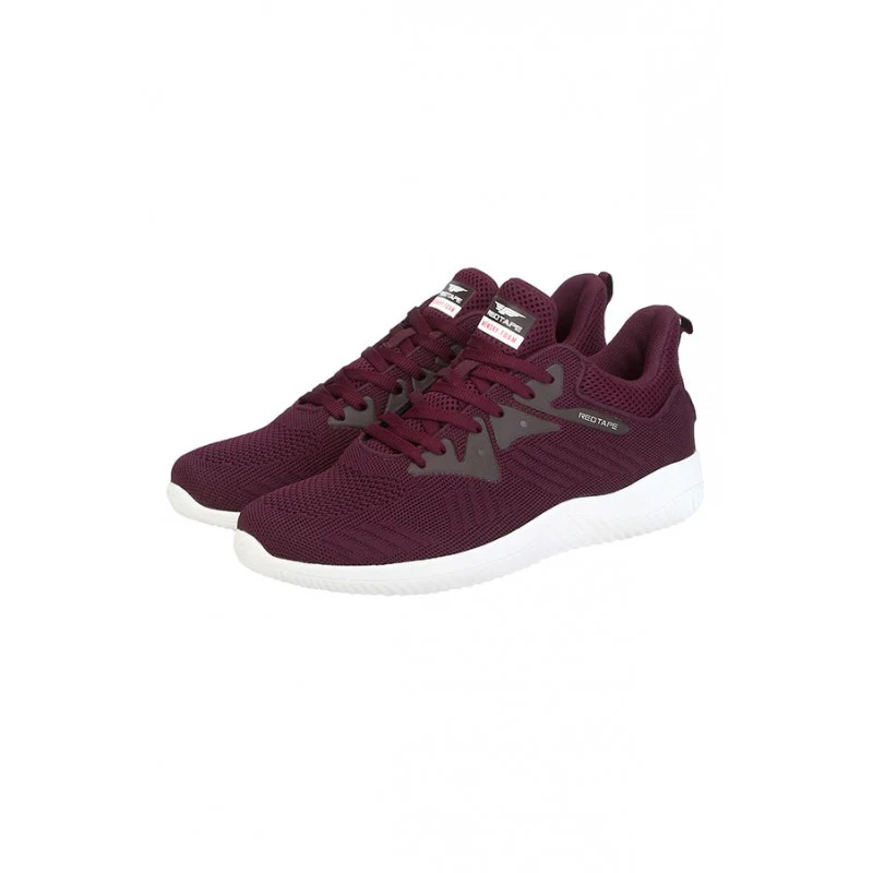 Men Burgundy Walking Shoes - Image 4