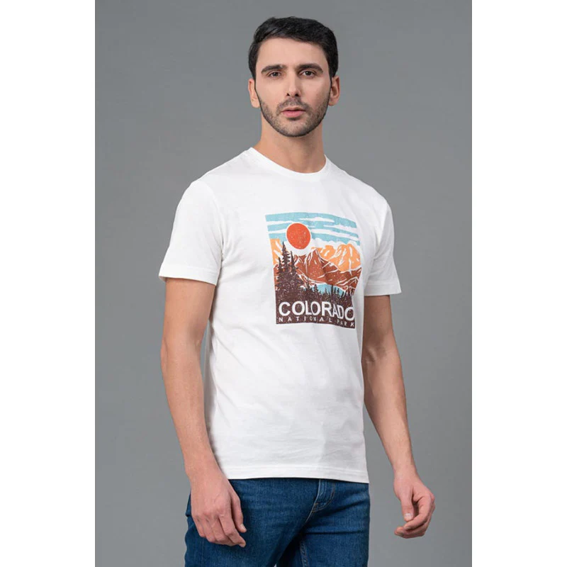 Men Casual Round Neck Printed T-Shirt - Image 2