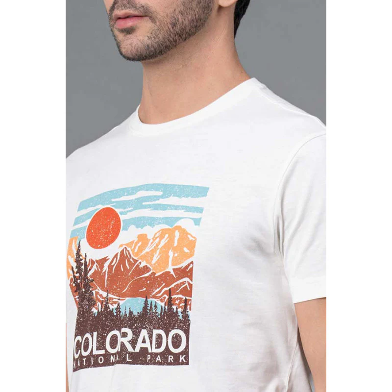 Men Casual Round Neck Printed T-Shirt - Image 4